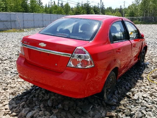 KL1TD556X8B267911 - 2008 CHEVROLET AVEO BASE RED photo 4