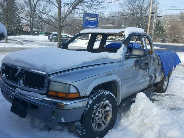 1B7GG22X91S116335 - 2001 DODGE DAKOTA SILVER photo 2