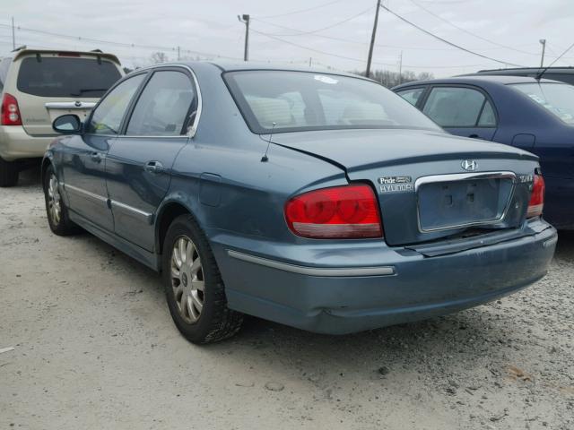 KMHWF35H95A095499 - 2005 HYUNDAI SONATA GLS BLUE photo 3