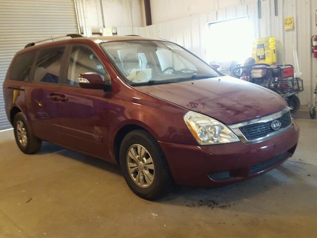 KNDMG4C75B6387786 - 2011 KIA SEDONA LX BURGUNDY photo 1