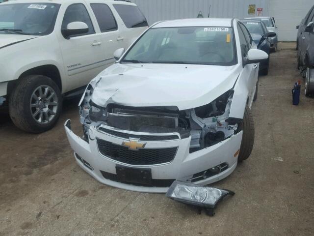 1G1PG5SB1D7105934 - 2013 CHEVROLET CRUZE LTZ WHITE photo 2