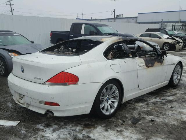 WBAEH13547CR51870 - 2007 BMW 650 I WHITE photo 4