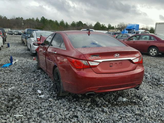 5NPEC4AB6BH317310 - 2011 HYUNDAI SONATA SE BURGUNDY photo 3