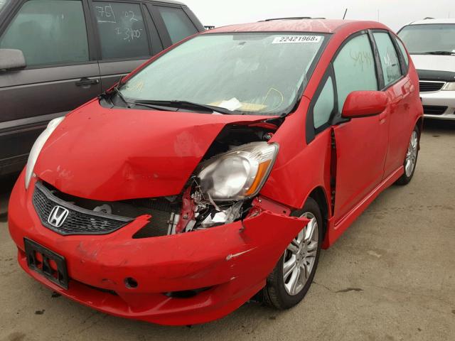 JHMGE88429C004549 - 2009 HONDA FIT SPORT RED photo 2