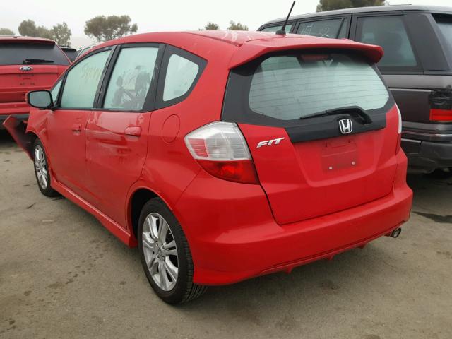 JHMGE88429C004549 - 2009 HONDA FIT SPORT RED photo 3