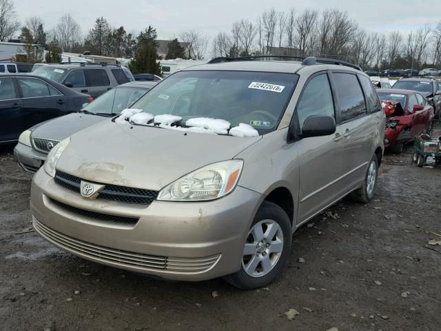 5TDZA23C95S328477 - 2005 TOYOTA SIENNA CE BEIGE photo 2