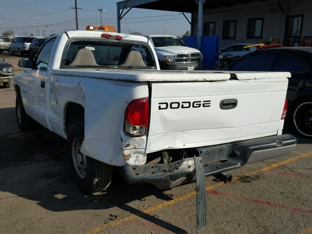 1B7FL26X0YS752394 - 2000 DODGE DAKOTA WHITE photo 3