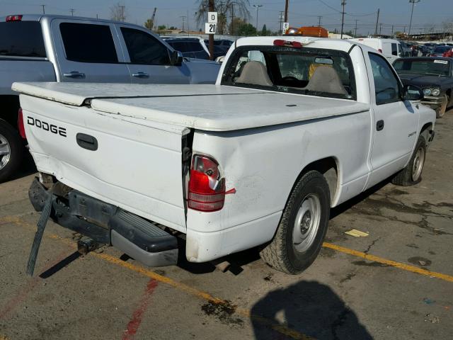 1B7FL26X0YS752394 - 2000 DODGE DAKOTA WHITE photo 4