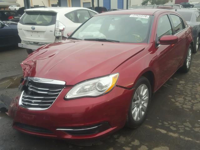 1C3CCBAB2EN230508 - 2014 CHRYSLER 200 LX RED photo 2