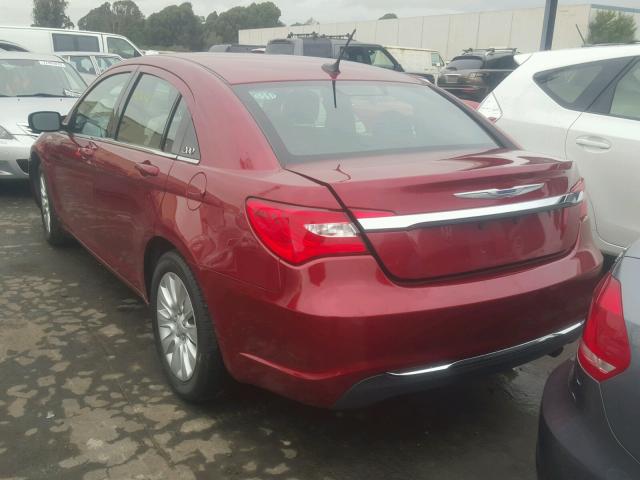 1C3CCBAB2EN230508 - 2014 CHRYSLER 200 LX RED photo 3