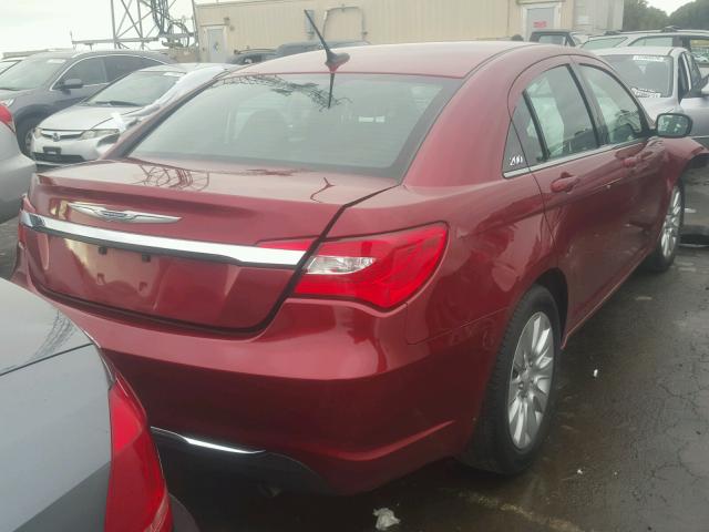 1C3CCBAB2EN230508 - 2014 CHRYSLER 200 LX RED photo 4