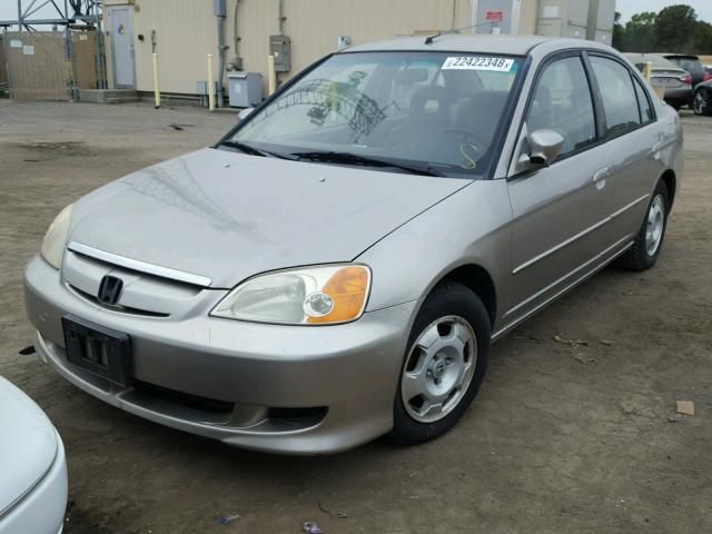 JHMES96613S021110 - 2003 HONDA CIVIC HYBR BEIGE photo 2