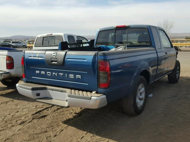 1N6DD26T84C454260 - 2004 NISSAN FRONTIER K BLUE photo 4