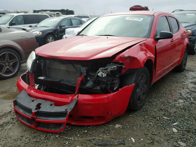 1B3LC46B29N569423 - 2009 DODGE AVENGER SE RED photo 2