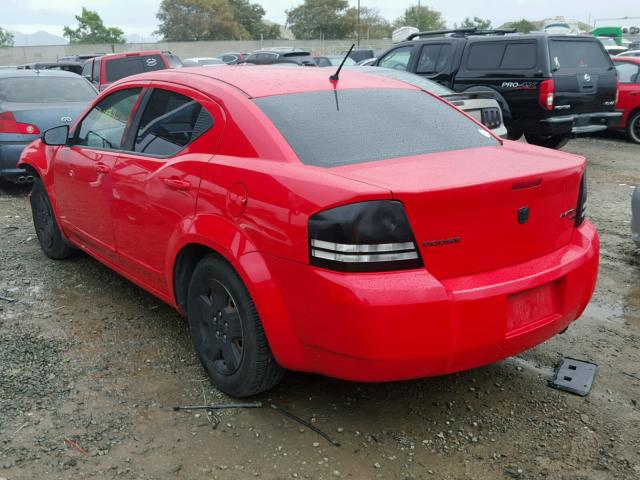 1B3LC46B29N569423 - 2009 DODGE AVENGER SE RED photo 3