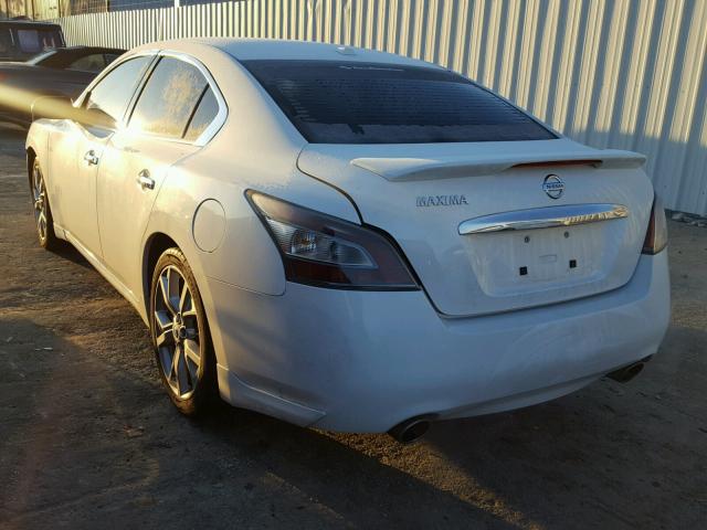 1N4AA5APXCC855114 - 2012 NISSAN MAXIMA S WHITE photo 3