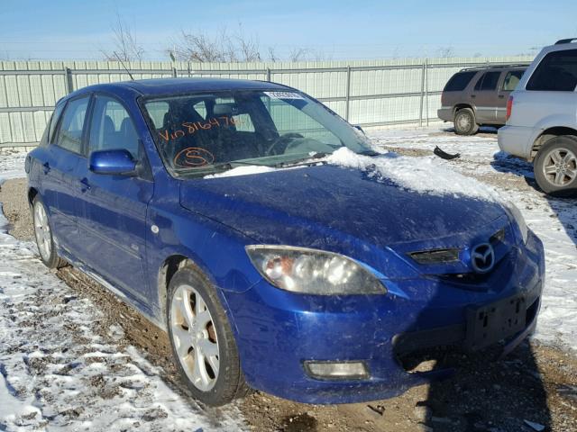 JM1BK343981816476 - 2008 MAZDA 3 HATCHBAC BLUE photo 1