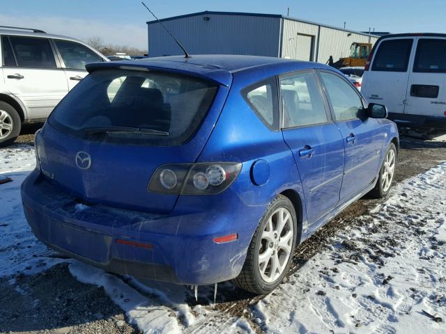 JM1BK343981816476 - 2008 MAZDA 3 HATCHBAC BLUE photo 4