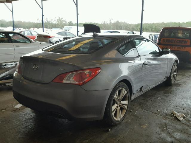 KMHHT6KD0AU023426 - 2010 HYUNDAI GENESIS CO GRAY photo 4