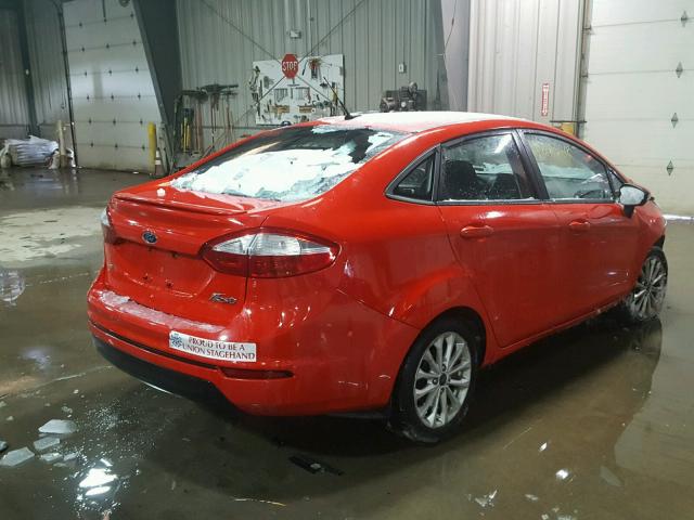 3FADP4BJ3EM204232 - 2014 FORD FIESTA SE RED photo 4