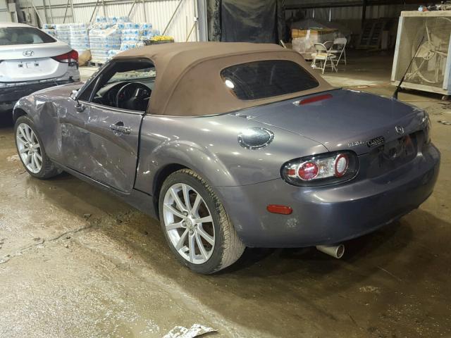 JM1NC25F470129567 - 2007 MAZDA MX-5 MIATA SILVER photo 3