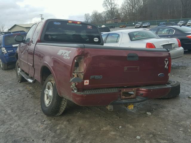 2FTRX18L03CB09143 - 2003 FORD F150 BURGUNDY photo 3