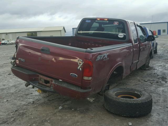 2FTRX18L03CB09143 - 2003 FORD F150 BURGUNDY photo 4