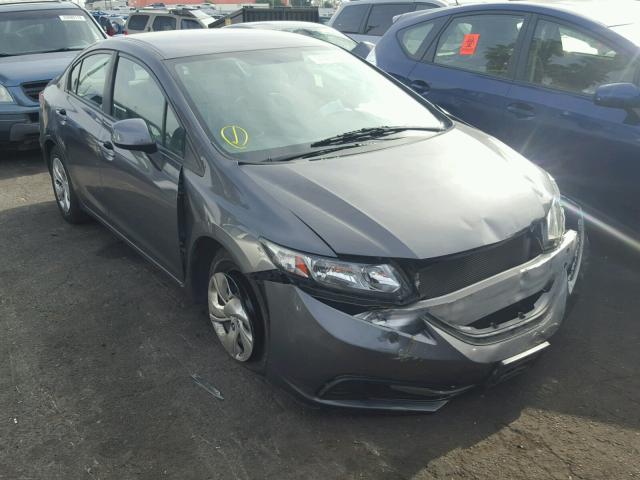 2HGFB2F50DH507695 - 2013 HONDA CIVIC LX GRAY photo 1