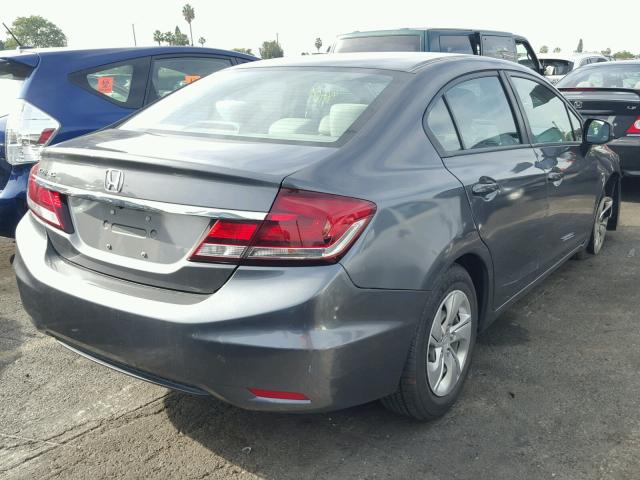 2HGFB2F50DH507695 - 2013 HONDA CIVIC LX GRAY photo 4