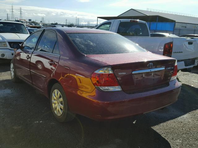 4T1BE32K65U101243 - 2005 TOYOTA CAMRY LE RED photo 3