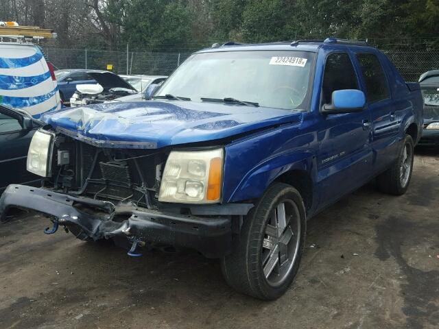 3GYEK62N54G132341 - 2004 CADILLAC ESCALADE E BLUE photo 2