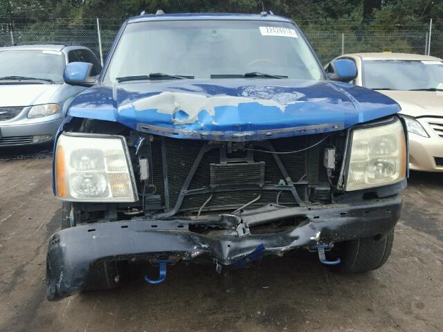 3GYEK62N54G132341 - 2004 CADILLAC ESCALADE E BLUE photo 9