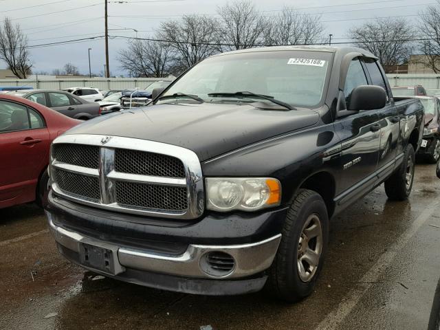 3D7HA18N52G157503 - 2002 DODGE RAM 1500 BLACK photo 2