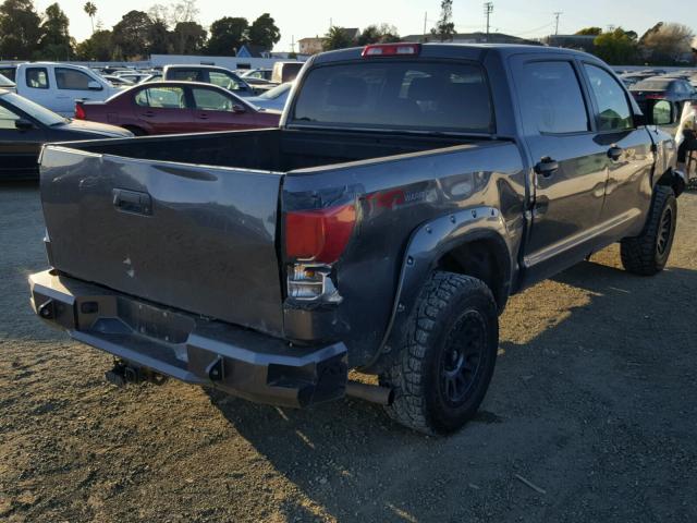 5TFDY5F18CX250248 - 2012 TOYOTA TUNDRA CRE GRAY photo 4