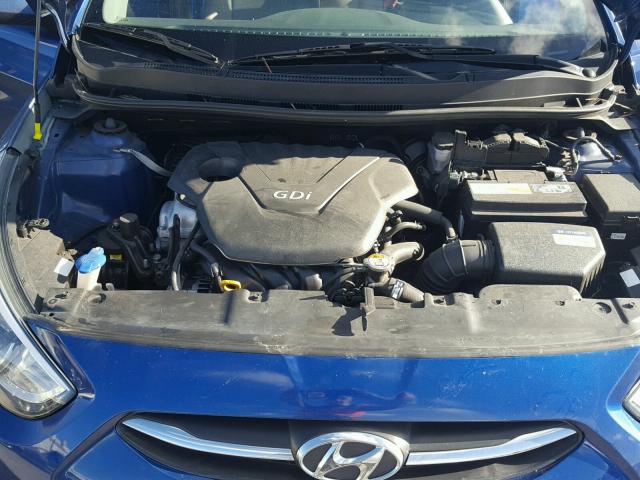 KMHCT4AE0FU889112 - 2015 HYUNDAI ACCENT GLS BLUE photo 7