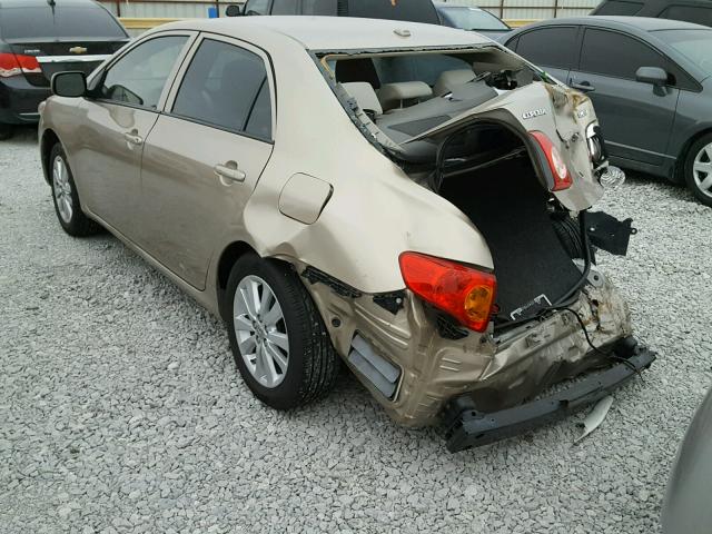 1NXBU4EE6AZ244668 - 2010 TOYOTA COROLLA BA GOLD photo 3