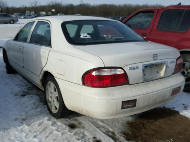 1YVGF22DX25268207 - 2002 MAZDA 626 ES WHITE photo 3