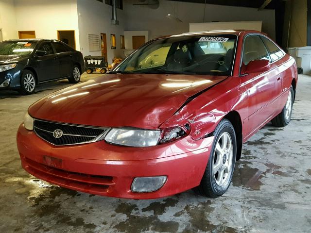 2T1CF22P2YC402590 - 2000 TOYOTA CAMRY SOLA RED photo 2