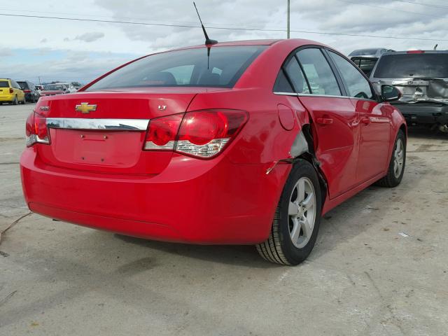 1G1PD5SB2E7180863 - 2014 CHEVROLET CRUZE LT RED photo 4