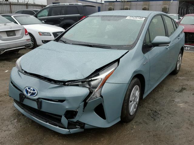 JTDKBRFU7G3000426 - 2016 TOYOTA PRIUS GREEN photo 2