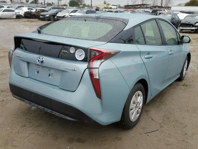 JTDKBRFU7G3000426 - 2016 TOYOTA PRIUS GREEN photo 4