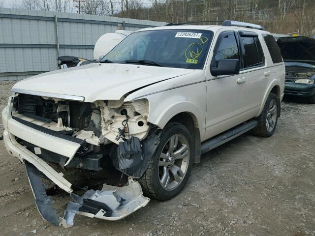 1FMEU85859UA44553 - 2009 FORD EXPLORER L WHITE photo 2