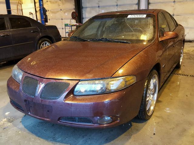 1G2HZ54Y05U134047 - 2005 PONTIAC BONNEVILLE BURGUNDY photo 2