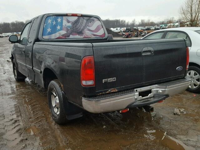 1FTZX1725WNB85139 - 1998 FORD F150 BLACK photo 3