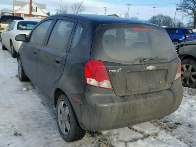 KL1TD66658B187078 - 2008 CHEVROLET AVEO BASE BLACK photo 3