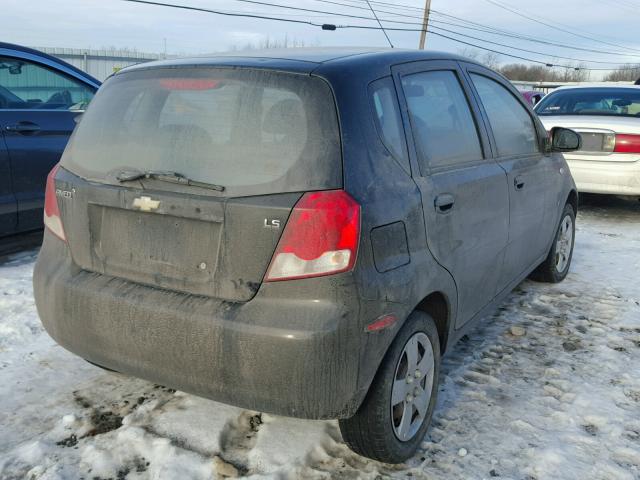 KL1TD66658B187078 - 2008 CHEVROLET AVEO BASE BLACK photo 4