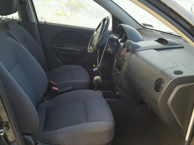 KL1TD66658B187078 - 2008 CHEVROLET AVEO BASE BLACK photo 5