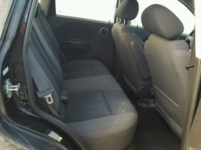 KL1TD66658B187078 - 2008 CHEVROLET AVEO BASE BLACK photo 6