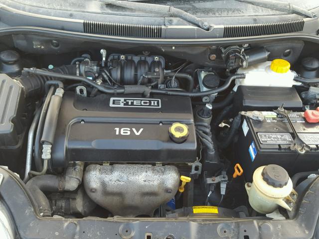 KL1TD66658B187078 - 2008 CHEVROLET AVEO BASE BLACK photo 7