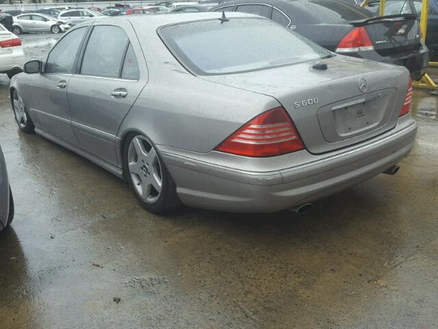 WDBNG76J84A394758 - 2004 MERCEDES-BENZ S 600 SILVER photo 3